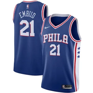 Joel Embiid Philadelphia 76ers Nike 2019/2020 Swingman Jersey Icon Edition Royal Fabulous Great for Fans