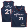 Joel Embiid Philadelphia 76ers Nike Preschool Swingman Eye - catching Replica Jersey City Edition Navy for Basketball Enthusiasts