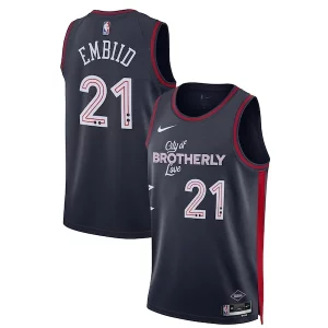 Joel Embiid Philadelphia 76ers Nike Stylish Unisex 2023/24 Swingman Jersey Navy City Edition for Basketball Enthusiasts
