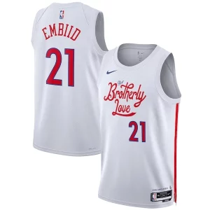 Joel Embiid Philadelphia 76ers Nike Unisex 2022/23 Swingman Fabulous Jersey City Edition White Great for Fans