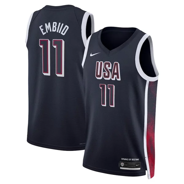 Joel Embiid Unisex Nike Men's USA Basketball Chic 2024 Swingman Player Jersey Navy Perfect for Game Day