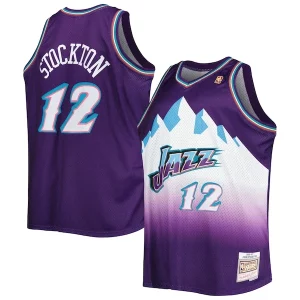 John Stockton Utah Jazz Big & Tall Hardwood Classics 1996/97 Swingman Elegant Jersey Purple for Basketball Enthusiasts