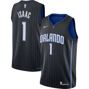 Jonathan Isaac Orlando Elegant Magic Nike Youth Swingman Jersey Icon Edition Black Must - Have for Jerseys Lovers