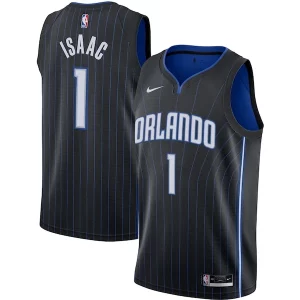 Jonathan Isaac Orlando Magic Nike Swingman Jersey Black Icon Edition Fabulous Ideal for Collectors