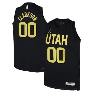 Jordan Clarkson Eye - catching Utah Jazz Jordan Brand Youth Swingman Jersey Statement Edition Black Must - Have for Jerseys Lovers