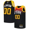 Jordan Clarkson Utah Gorgeous Jazz Nike Swingman Player Jersey City Edition Black Must - Have for Jerseys Lovers