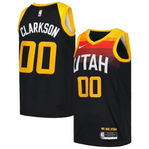 Jordan Clarkson Utah Gorgeous Jazz Nike Swingman Player Jersey City Edition Black Must - Have for Jerseys Lovers