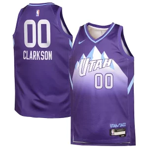 Jordan Clarkson Utah Jazz Nike Youth Stylish 2024/25 Swingman Player Jersey City Edition Purple Must - Have for Jerseys Lovers