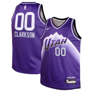 Jordan Clarkson Utah Jazz Nike Youth Swingman Replica Jersey City Premium Edition Purple Great for Fans