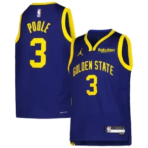 Jordan Elegant Poole Golden State Warriors Youth 2022/23 Swingman Jersey Navy Statement Edition Ideal for Collectors
