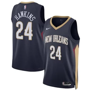 Jordan Hawkins New Orleans Pelicans Premium Nike Unisex Swingman Jersey Icon Edition Navy Must - Have for Jerseys Lovers