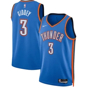 Josh Giddey Oklahoma City Thunder Nike Unisex Swingman Premium Jersey Icon Edition Blue Ideal for Collectors
