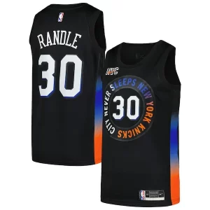 Julius Randle New York Knicks Nike Swingman Player Trendy Jersey City Edition Black Perfect for Game Day
