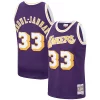 Kareem Abdul Elegant Jabbar Los Angeles Lakers Hardwood Classics Swingman Jersey Purple/Gold Must - Have for Jerseys Lovers
