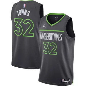 Karl Anthony Towns Gorgeous Minnesota Timberwolves Jordan Brand Unisex Swingman Jersey Statement Edition Charcoal Great for Fans