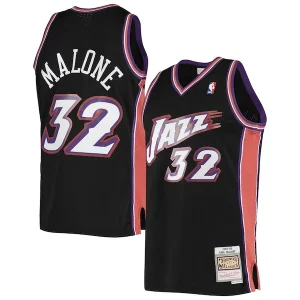 Karl Gorgeous Malone Utah Jazz 2001/02 Hardwood Classics Swingman Jersey Black Ideal for Collectors