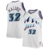 Karl Malone Utah Jazz 1996/97 Big & Tall Hardwood Classics Swingman Jersey White/Purple Trendy Perfect for Game Day
