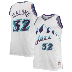 Karl Malone Utah Jazz 1996/97 Big & Tall Hardwood Classics Swingman Jersey White/Purple Trendy Perfect for Game Day
