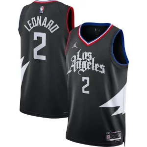 Kawhi Leonard LA Chic Clippers Jordan Brand Unisex Swingman Jersey Statement Edition Black Great for Fans