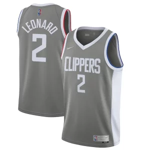 Kawhi Leonard LA Clippers Nike 2020/21 Premium Swingman Player Jersey Gray Earned Edition Ideal for Collectors
