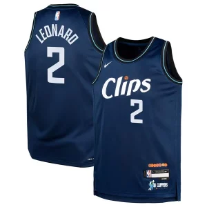Kawhi Leonard LA Eye - catching Clippers Nike Youth Swingman Replica Jersey City Edition Navy Must - Have for Jerseys Lovers