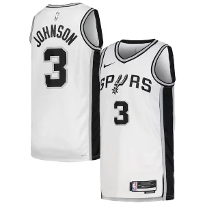 Keldon Johnson San Antonio Spurs Fabulous Nike Unisex Swingman Jersey Association Edition White/Black for Basketball Enthusiasts