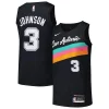 Keldon Johnson San Antonio Spurs Nike Swingman Player Jersey City Edition Black Trendy for Basketball Enthusiasts