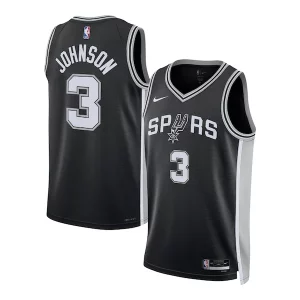 Keldon Johnson San Antonio Spurs Nike Unisex Swingman Jersey Icon Edition Chic Black/White for Basketball Enthusiasts