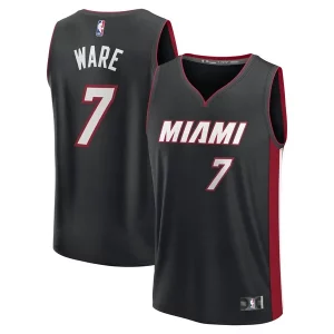 Kel'el Elegant Ware Miami Heat Fast Break Replica Player Jersey Icon Edition Black for Basketball Enthusiasts