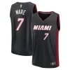 Kel'el Stylish Ware Miami Heat Youth Fast Break Replica Player Jersey Icon Edition Black for Basketball Enthusiasts