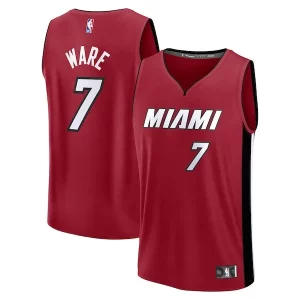 Kel'el Ware Miami Heat Youth Fast Break Trendy Player Jersey Statement Edition Red Perfect for Game Day