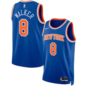 Kemba Walker New York Knicks Stylish Nike Unisex Swingman Jersey Icon Edition Blue Ideal for Collectors