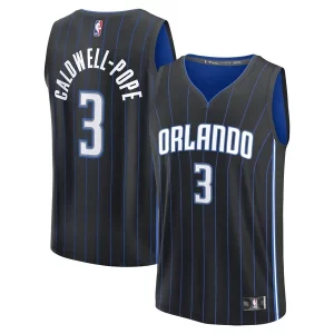 Kentavious Caldwell Pope Orlando Magic Gorgeous Youth Fast Break Replica Player Jersey Icon Edition Black Must - Have for Jerseys Lovers