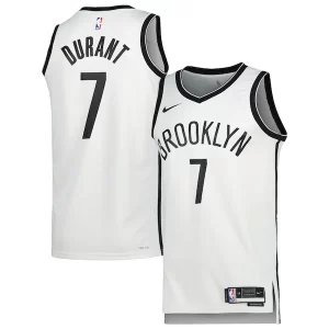 Kevin Durant Brooklyn Gorgeous Nets Nike Unisex Swingman Jersey Association Edition White/Black for Basketball Enthusiasts