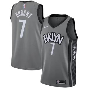 Kevin Durant Brooklyn Nets Nike 2019/2020 Swingman Jersey Statement Gorgeous Edition Gray Perfect for Game Day