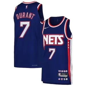 Kevin Durant Brooklyn Nets Nike Authentic Player Jersey City Edition Blue Trendy Must - Have for Jerseys Lovers