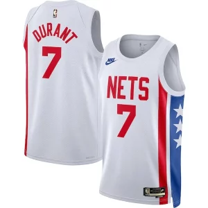 Kevin Durant Brooklyn Nets Nike Swingman Jersey Classic Edition Eye - catching White Great for Fans
