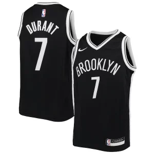 Kevin Durant Brooklyn Nets Nike Youth Swingman Jersey Icon Trendy Edition Black Must - Have for Jerseys Lovers