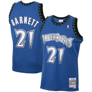Kevin Garnett Fabulous Minnesota Timberwolves 2001/02 Hardwood Classics Swingman Jersey Blue for Basketball Enthusiasts