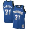 Kevin Garnett Stylish Minnesota Timberwolves 2001/02 Hardwood Classics Swingman Jersey Blue for Basketball Enthusiasts