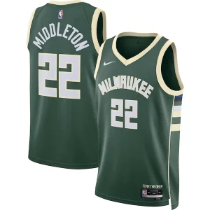 Khris Middleton Milwaukee Bucks Unique Nike Unisex Swingman Jersey Icon Edition Hunter Green Ideal for Collectors
