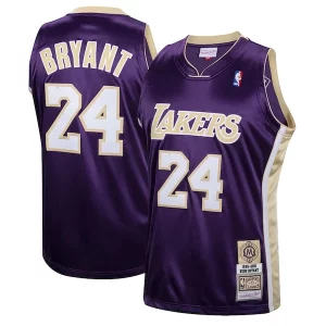 Kobe Bryant Los Angeles Lakers Hall of Fame Class of 2020 #24 Authentic Hardwood Classics Jersey Purple/Gold Elegant Perfect for Game Day