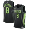 Kristaps Porzingis Elegant Boston Celtics Nike Unisex 2024/25 Swingman Player Jersey City Edition Black for Basketball Enthusiasts