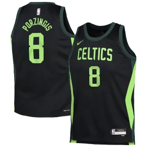Kristaps Porzingis Boston Celtics Nike Youth 2024/25 Swingman Player Elegant Jersey City Edition Black Great for Fans