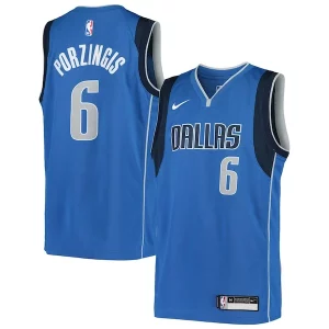 Kristaps Porzingis Dallas Mavericks Eye - catching Nike Youth Swingman Jersey Icon Edition Blue for Basketball Enthusiasts