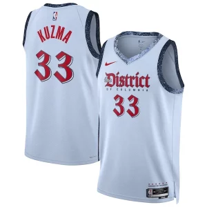 Kyle Kuzma Fabulous Washington Wizards Nike Unisex 2024/25 Swingman Player Jersey City Edition Powder Blue Must - Have for Jerseys Lovers