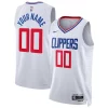 LA Clippers Nike Unisex Swingman Custom Jersey White Chic Association Edition Must - Have for Jerseys Lovers