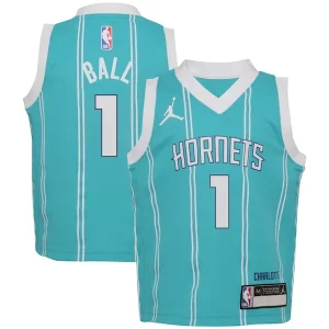 LaMelo Ball Charlotte Hornets Jordan Brand Preschool Swingman Player Jersey Icon Gorgeous Edition Teal Great for Fans