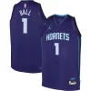 LaMelo Ball Charlotte Hornets Jordan Brand Youth Swingman Premium Jersey Statement Edition Purple Ideal for Collectors