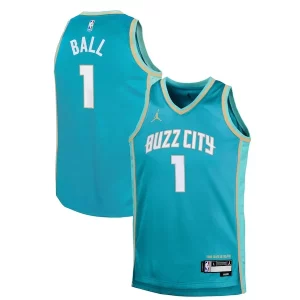 LaMelo Chic Ball Charlotte Hornets Jordan Brand Youth Swingman Replica Jersey City Edition Teal for Basketball Enthusiasts